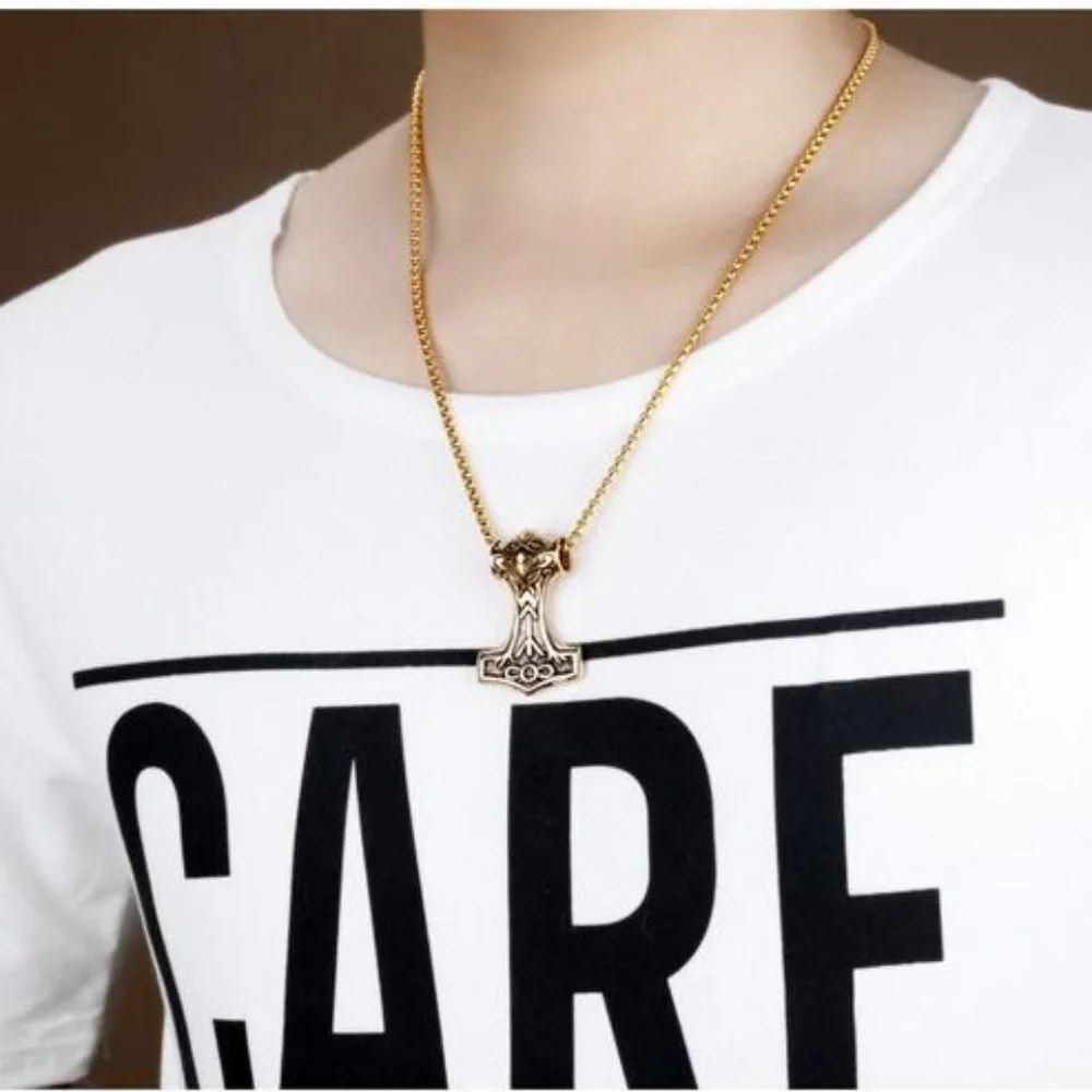 ❤️Thor's Hammer Pendant Necklace for women/men, N90201P135